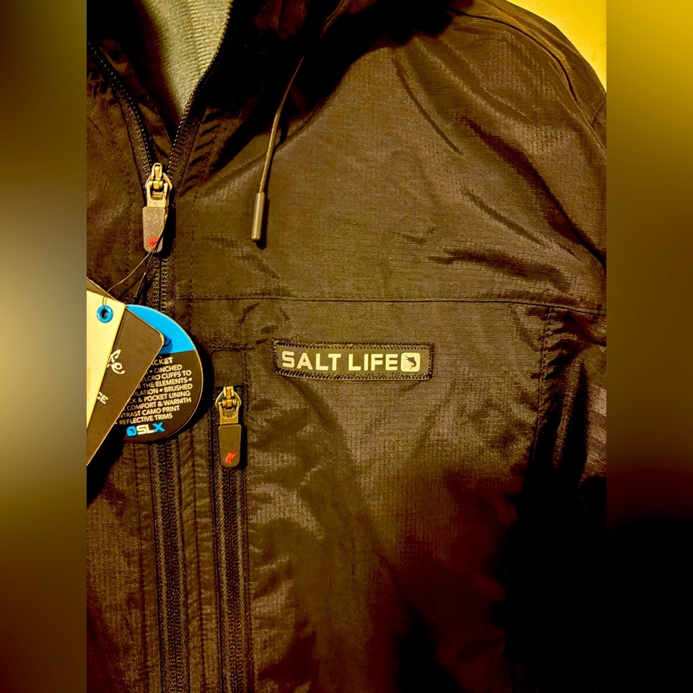 NWT Salt Life Black Performance Jacket - Picture 3 of 5